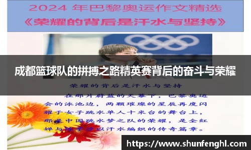 成都篮球队的拼搏之路精英赛背后的奋斗与荣耀